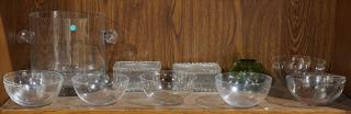 Appraisal: lot of Group of crystal and glass table articles consisting