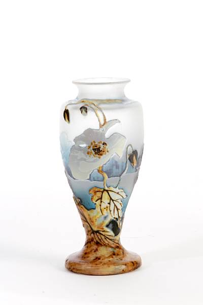 Appraisal: A M ller Fr res cameo glass vase circa signed