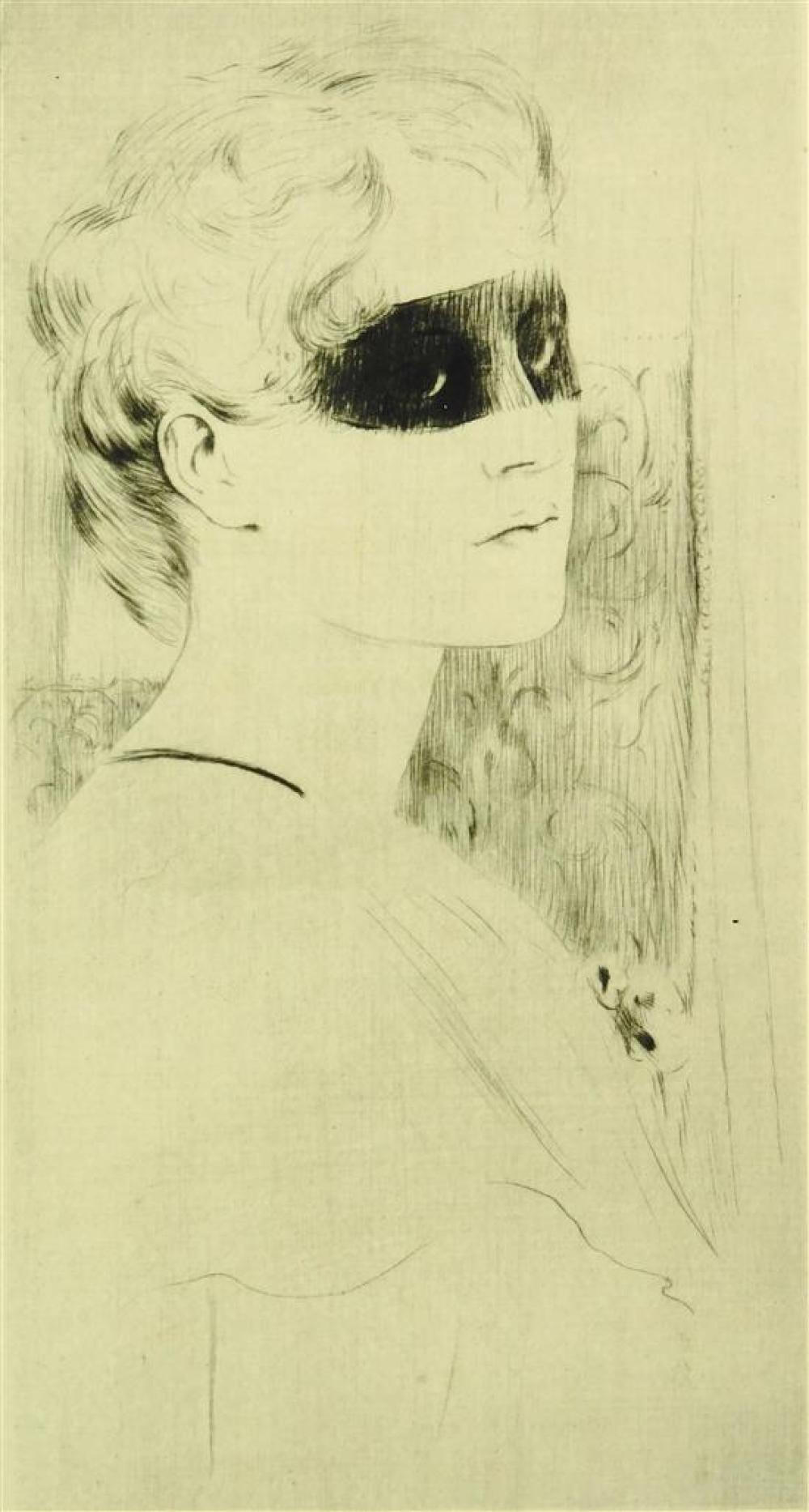 Appraisal: Fernand Khnopff Belgium - Un Masque Drypoint Croess-Ollinger Ref Bailly-Herzberg