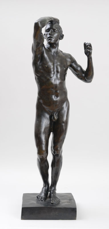 Appraisal: AFTER AUGUSTE RODIN - AGE OF BRONZE Bronze with patine