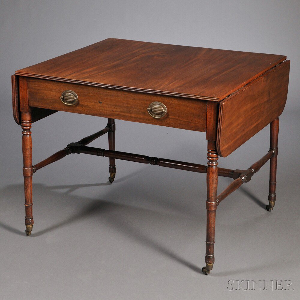 Appraisal: Drop-leaf Mahogany Writing Table late th early th century with