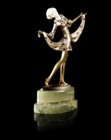 Appraisal: Josef Lorenzl Austrian - An Art Deco Bronze and Ivory