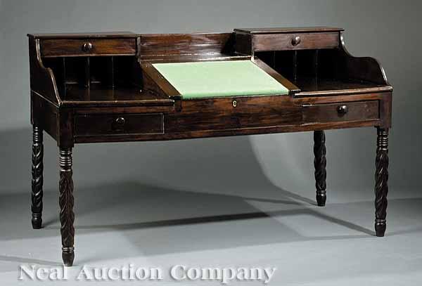 Appraisal: A Lower Mississippi River Valley Mahogany Planter's Desk early th