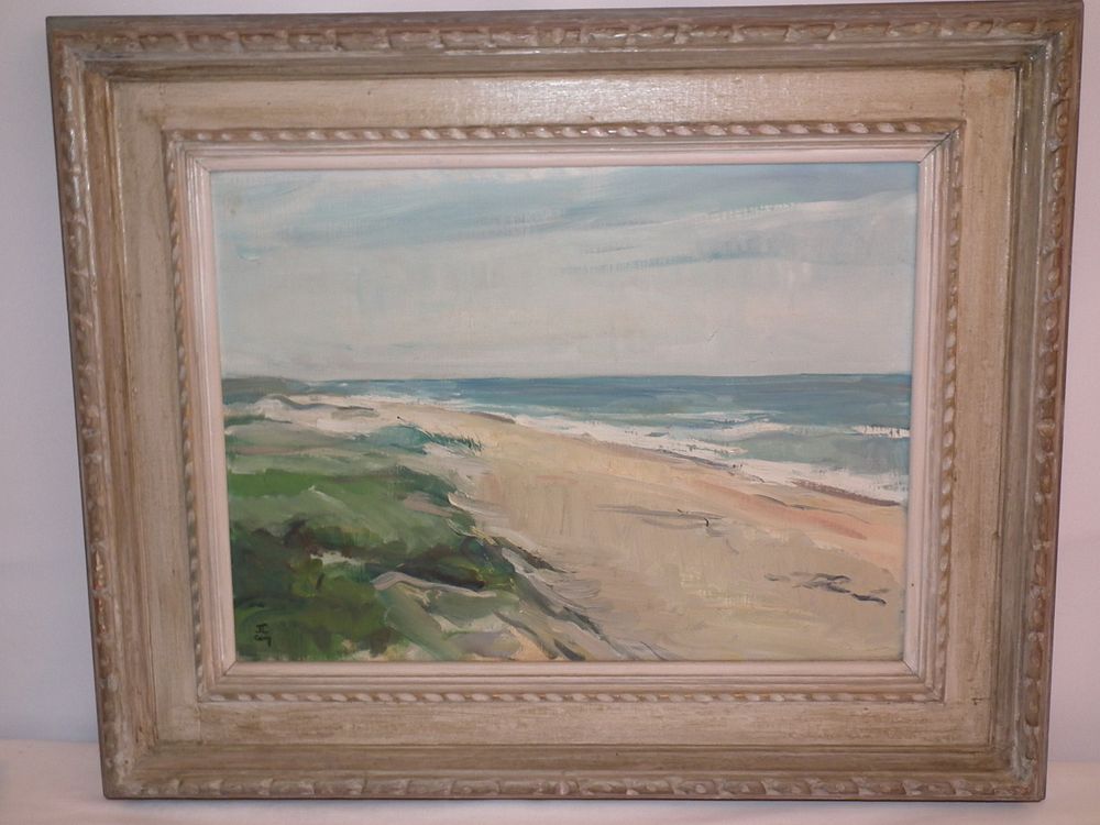 Appraisal: JL CARY PAINTING NANTUCKET Oil on canvas depicting a Nantucket