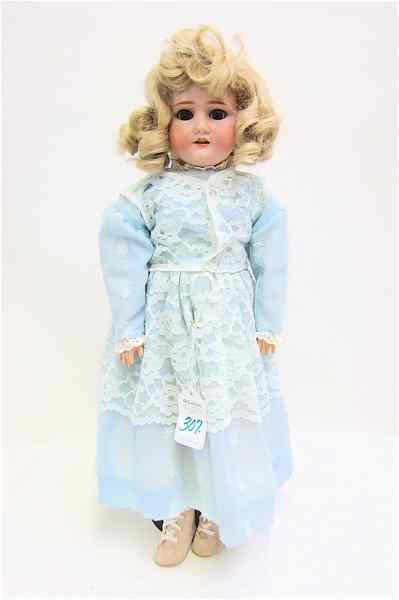 Appraisal: SCHOENAU AND HOFFMEISTER BISQUE SOCKET HEAD CHILD DOLLY-FACE DOLL having