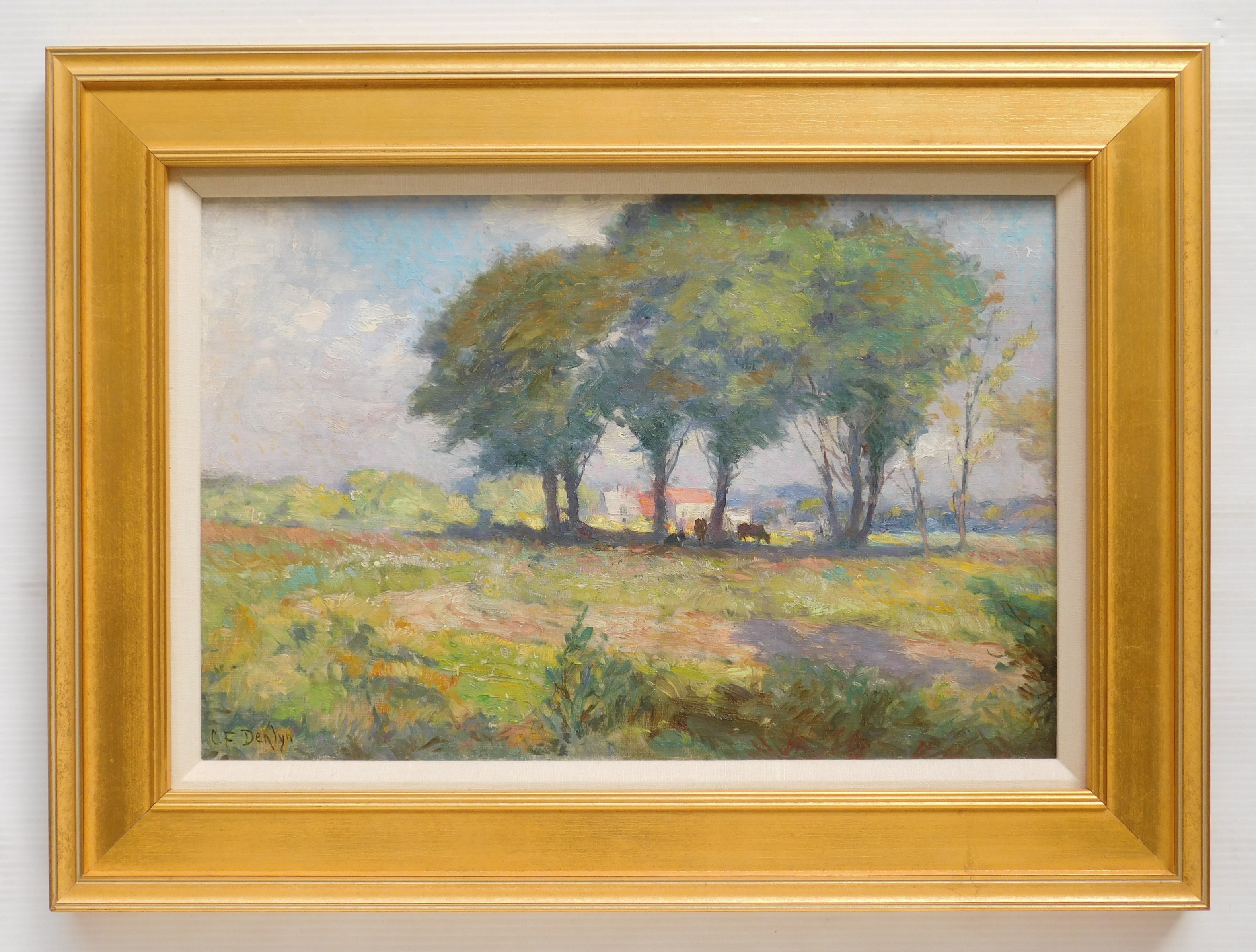 Appraisal: Charles Deklyn American - Zoar Farm Landscape- oil on canvasboard