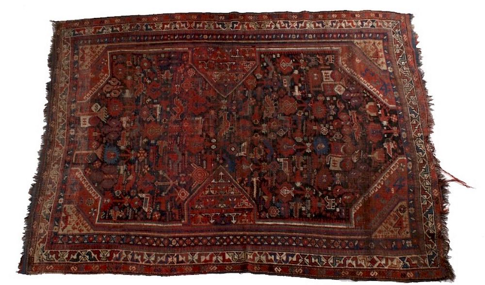 Appraisal: Persian Mashad Hand Woven Rug Offered in this lot we