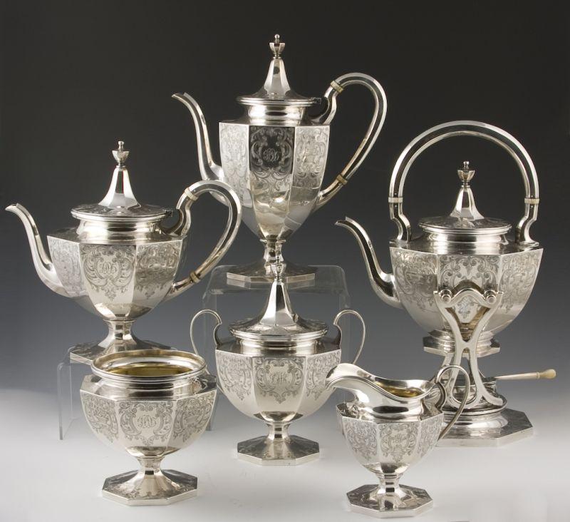 Appraisal: Peter Krider Co Six Pc Sterling Coffee Tea Set ca