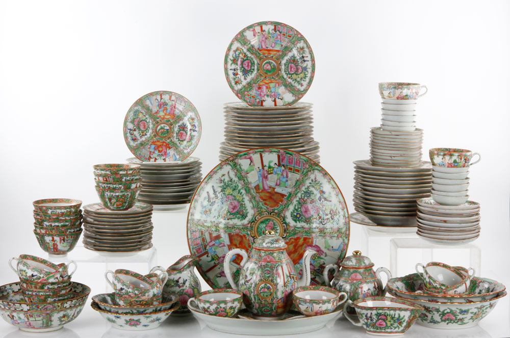 Appraisal: - Set of Rose Mandarin Dinnerware Set of Rose Mandarin