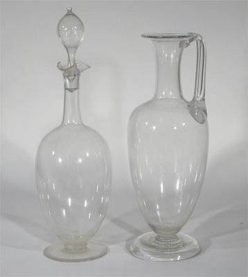 Appraisal: A James Powell Whitefriars glass decanter and stopper and a