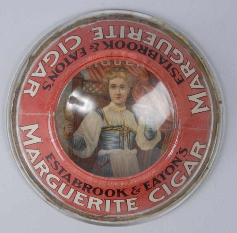 Appraisal: Margherite Cigar Advertising Change Tray Description to Nice graphic image