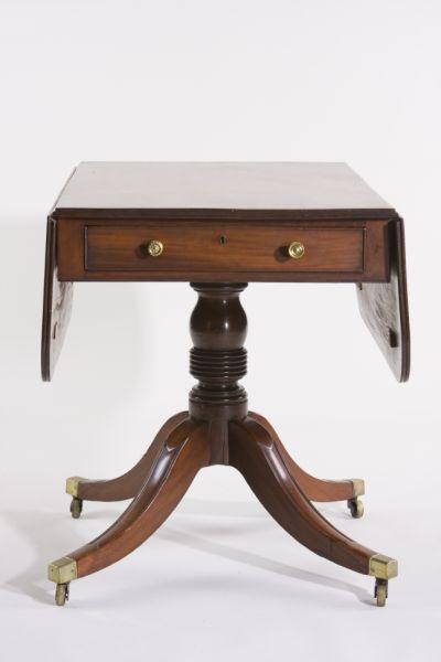 Appraisal: English Breakfast Table early th c mahogany rectangular form with