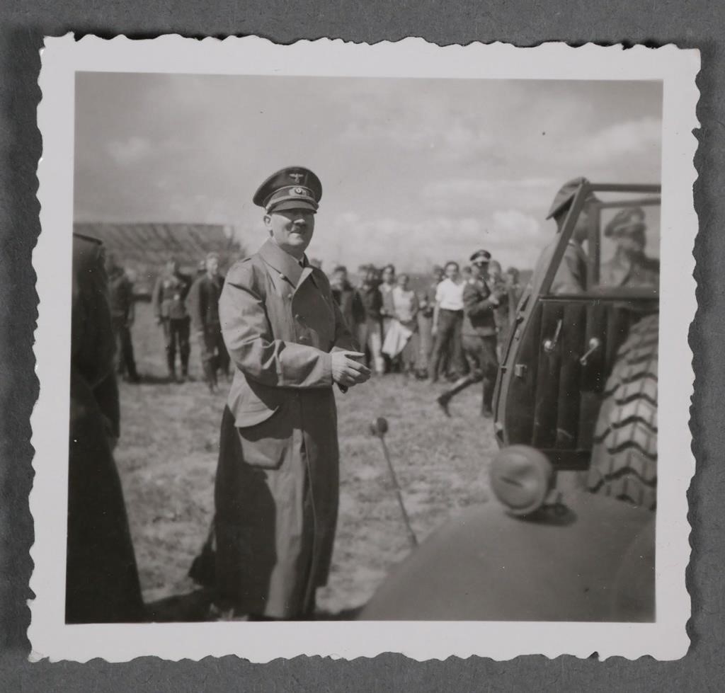 Appraisal: Unpublished candid photo of Nazi Adolf Hitler walking towards vehicle