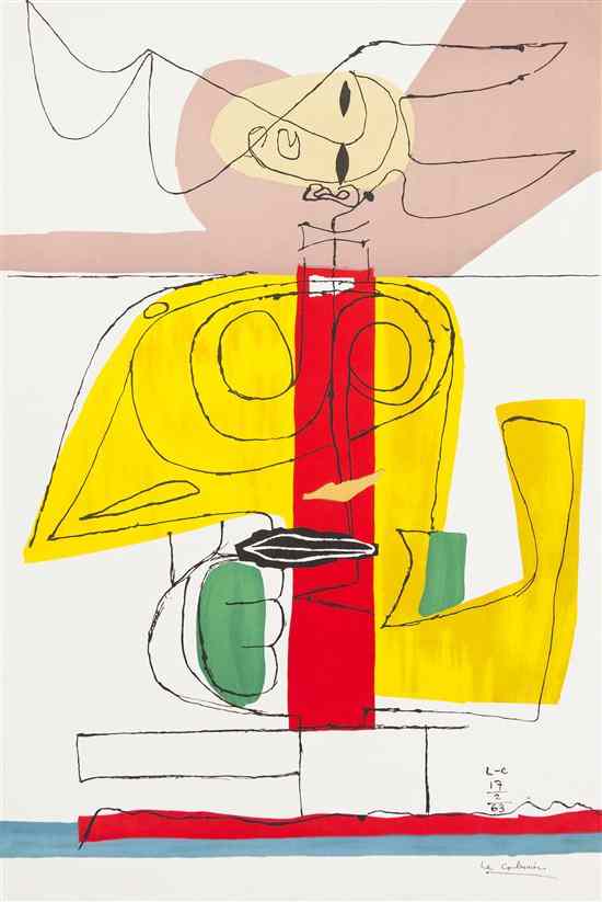 Appraisal: Le Corbusier French Swiss - Taureau lithograph x inches