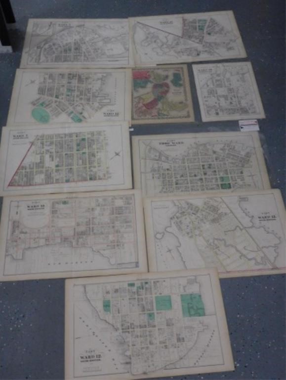 Appraisal: BOSTON MAPS TO INCLUDE MAP OF EASTCambridge Atlas of Suffolk