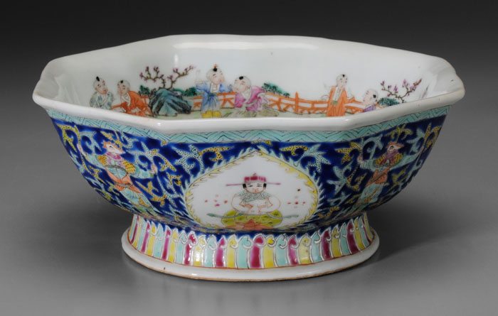 Appraisal: Octagonal Porcelain Bowl Chinese late th early th century exterior