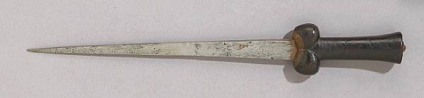 Appraisal: A ballock dagger in th century style th century Acutely