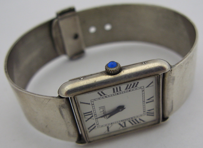 Appraisal: FRENCH DUNHILL WRISTWATCH with mm round jewel stem wind movement