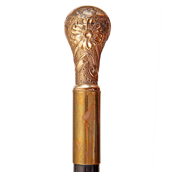 Appraisal: Gold Dress Cane- Exclusive on Bidsquare Gold Dress Cane- Circa