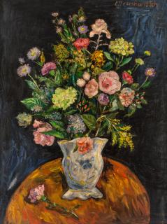 Appraisal: KONSTANTIN ANDREYEVICH TERECHKOVICH RUSSIAN - A Lush Bouquet oil on