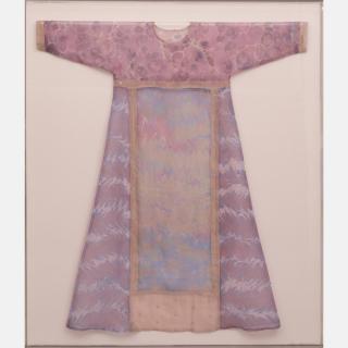 Appraisal: Attributed to Elizabeth Giordano th Century Marbled Robe Fabric Attributed