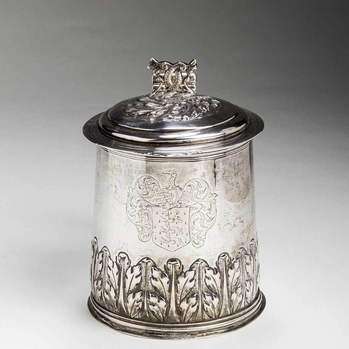 Appraisal: CHARLES II SILVER TANKARD ALEXANDER ROODE LONDON - ENGRAVED WITH