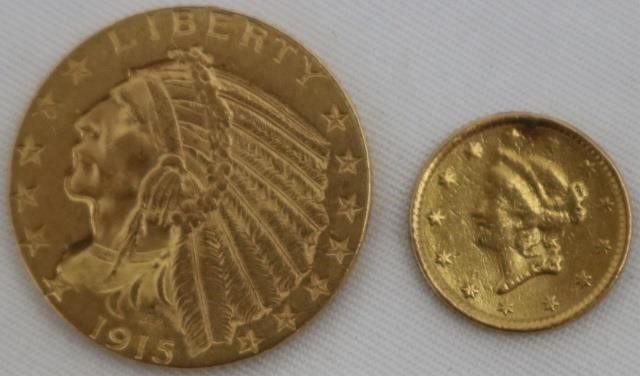 Appraisal: US GOLD COINS GOLD INDIAN EXCELLENTCIRCULATED CONDITION TOGETHER WITH LIBERTY