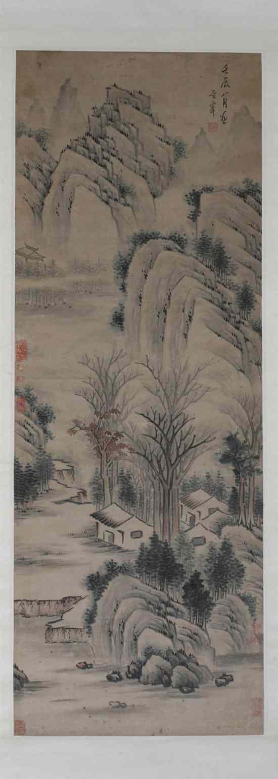 Appraisal: AFTER DONG QI CHANG Chinese - LANDSCAPE ink and color