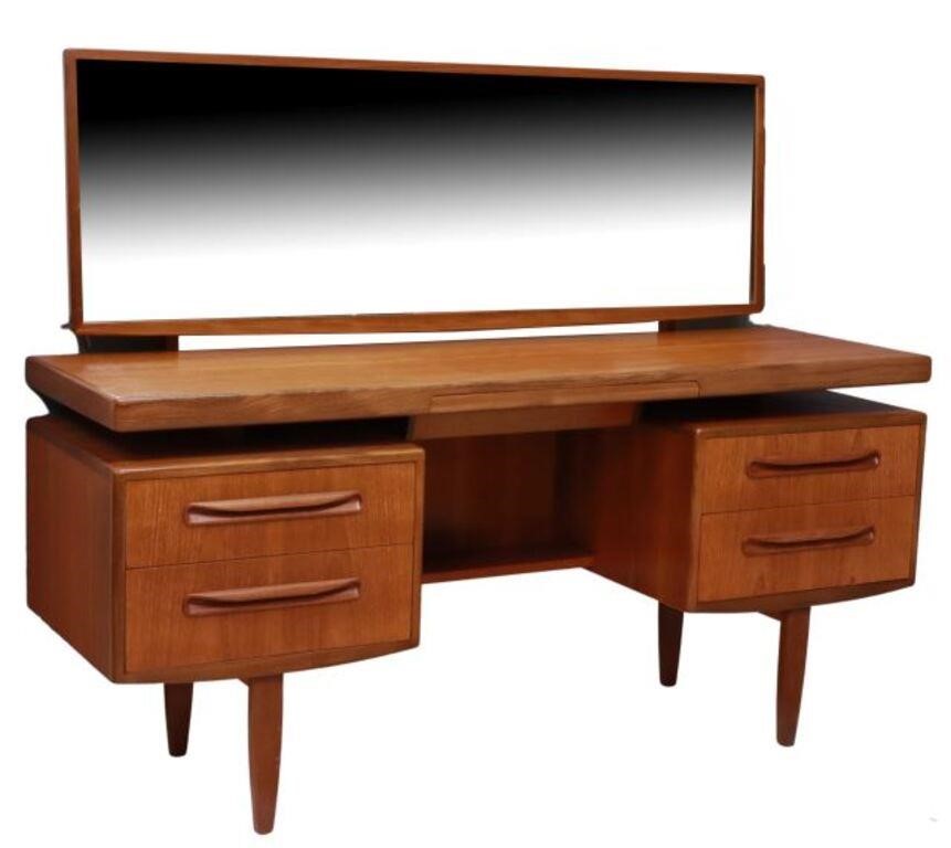 Appraisal: Mid-century modern Fresco teak vanity dressing table Victor B Wilkins