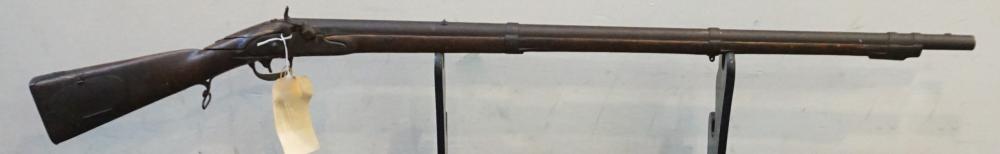 Appraisal: th Century Percussion Rifle walnut stock damaged L approx in