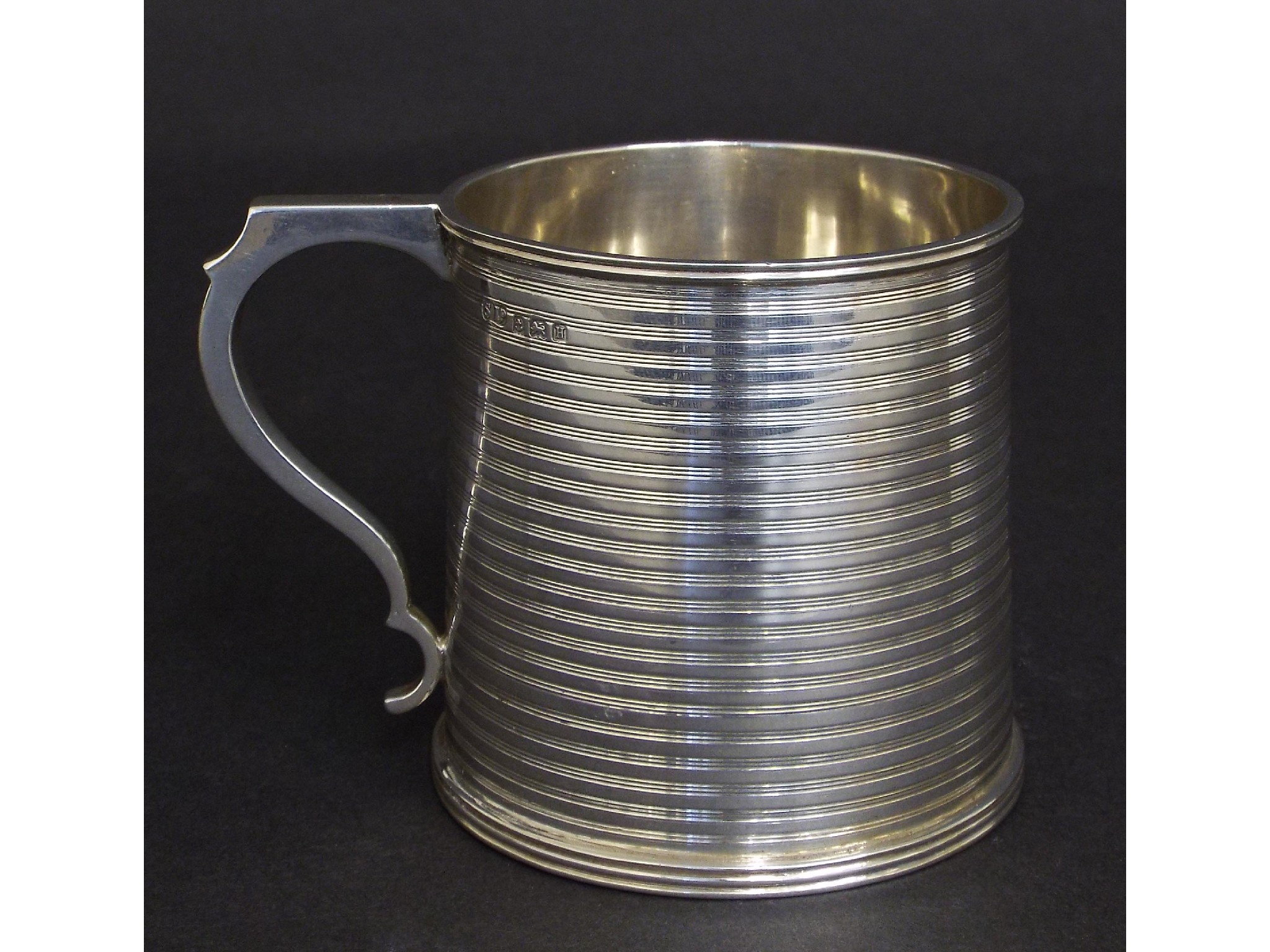 Appraisal: s silver engine turned mug maker William Suckling Limited Birmingham