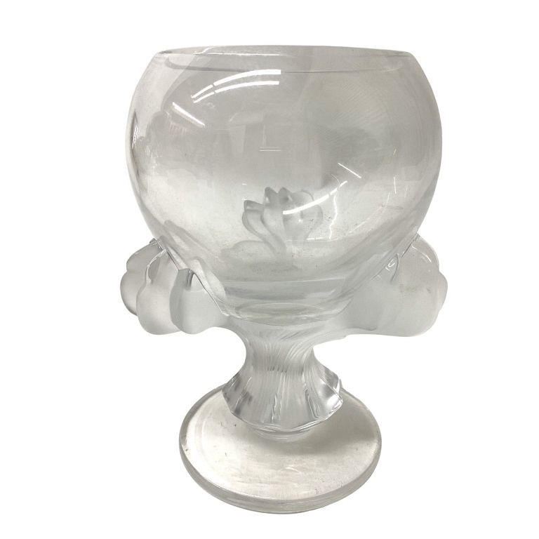 Appraisal: Lalique Crystal Vase Lalique Crystal Vase Measures inches high x