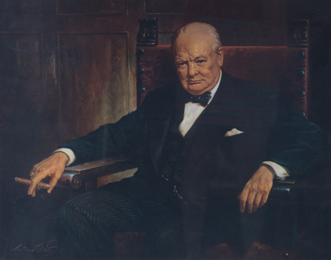 Appraisal: Arthur Pan Portrait of Winston Churchill litho After Arthur Pan