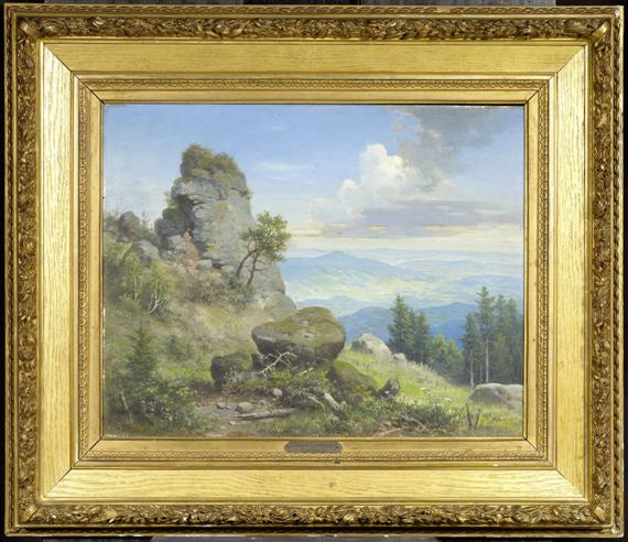 Appraisal: LEONHARDI EDUARD ATTRIBUTED TO Freiberg - Dresden Landscape with mountains