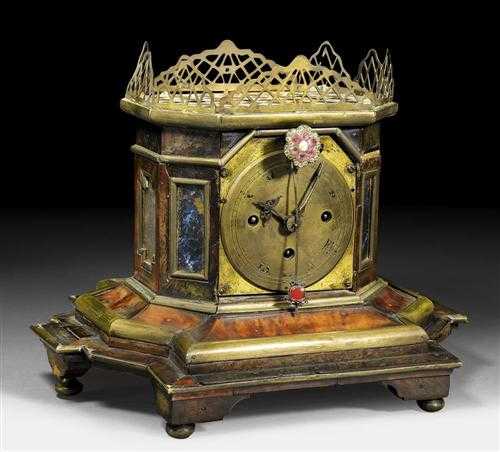 Appraisal: TABLE CLOCK WITH PENDULUM Renaissance the movement signed MATHIAS POLLINGER