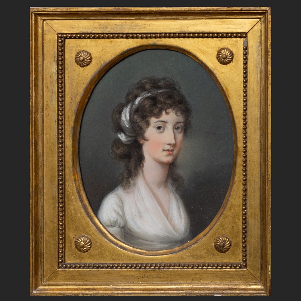 Appraisal: Attributed to Hugh Douglas Hamilton - Portrait of Mary Aylmer