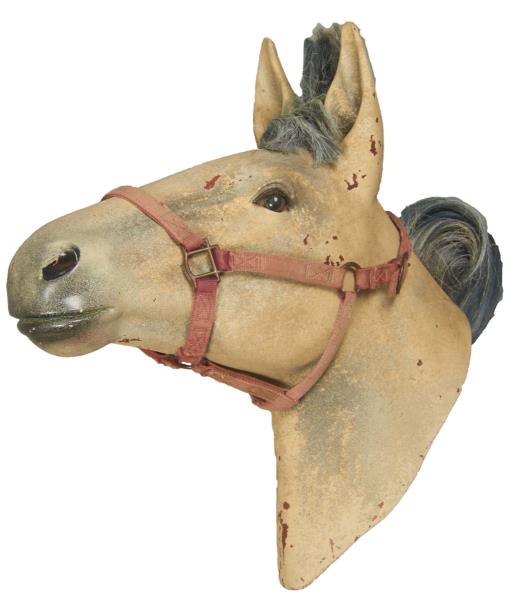 Appraisal: Life Size Horse Head With Bridle And Mane Made of