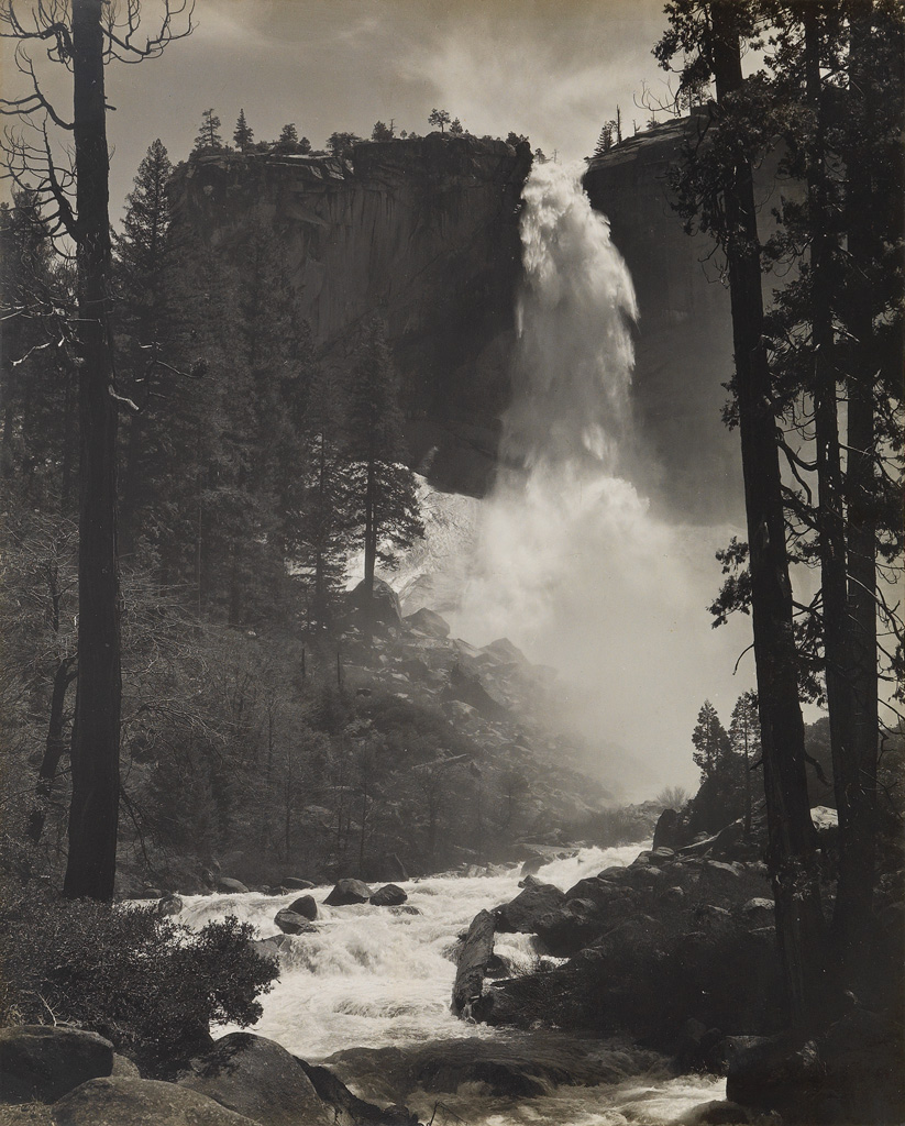 Appraisal: ANSEL ADAMS - Nevada Fall Silver print the image measuring