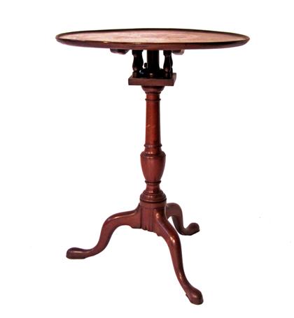 Appraisal: Federal mahogany birdcage tilt top candlestand th century