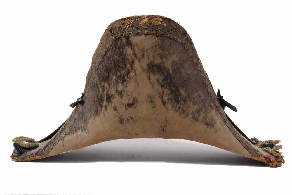 Appraisal: AMERICAN MILITARY BICORNE HAT War of - of black silk