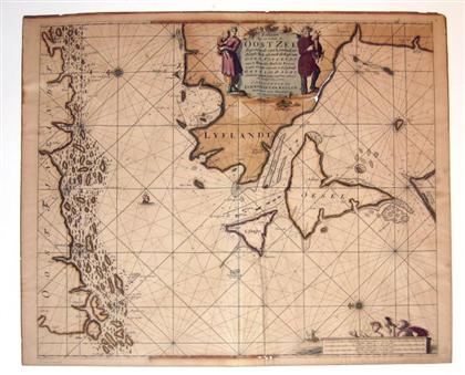 Appraisal: piece Hand-Colored Engraved Maps Keulen Johannes van Paskaart voor een