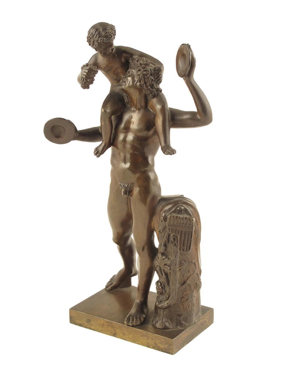 Appraisal: After the antique A bronze figure of Pan and the