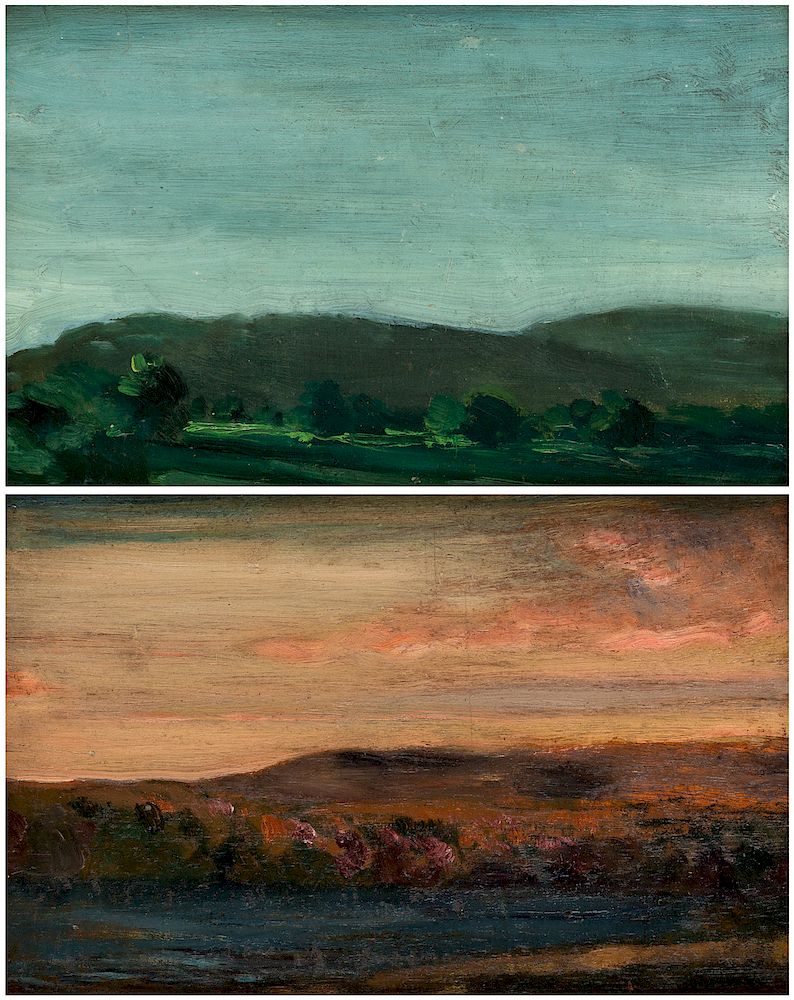 Appraisal: A PAIR OF LANDSCAPES BY ARTHUR BOWEN DAVIES AMERICAN -