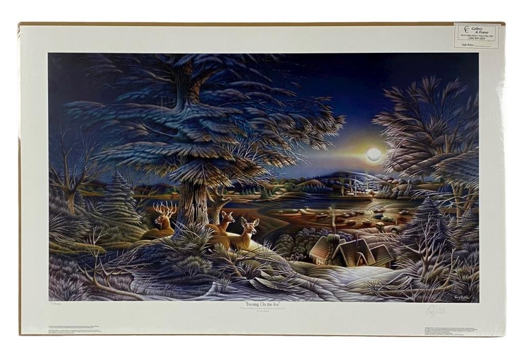 Appraisal: Terry Redlin Evening On The Ice Print Unframed x Sealed