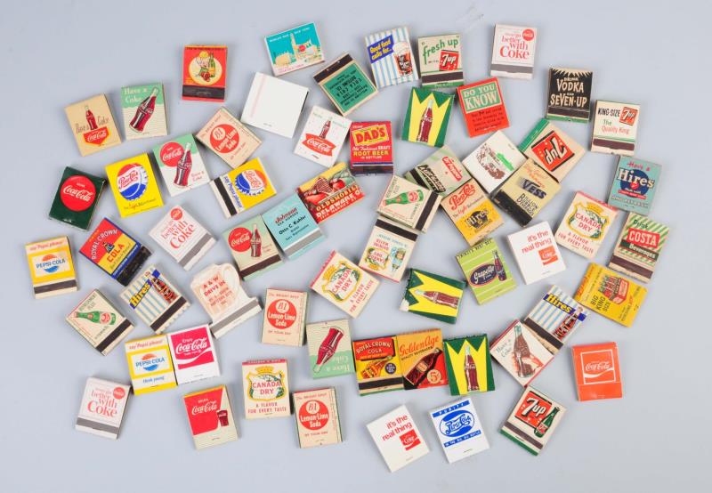 Appraisal: Large Lot Of Soda Matchbooks Over pieces 's - 's