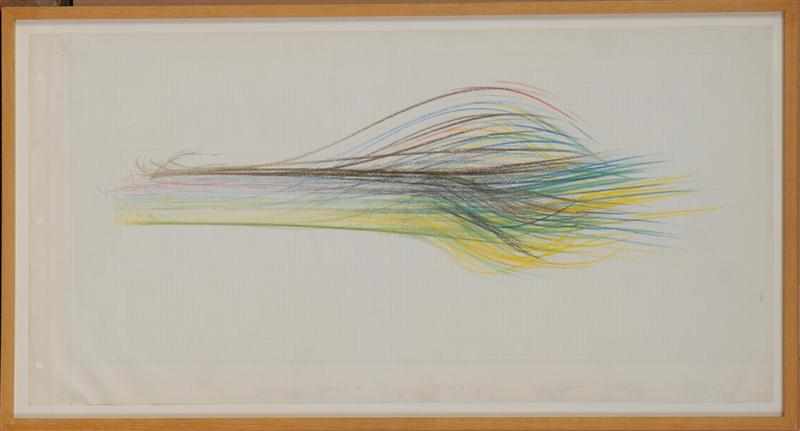 Appraisal: ALAN SARET b GREAT SWEEP AND SWELL Colored pencil on