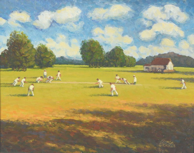 Appraisal: G Steggles th Century Last Man In showing a game