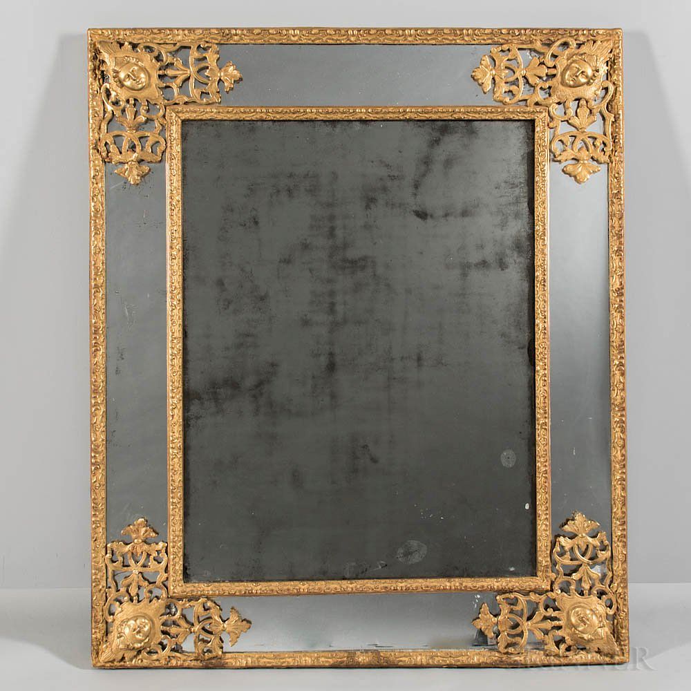 Appraisal: Rococo-style Giltwood and Gilt Composition Mirror Rococo-style Giltwood and Gilt