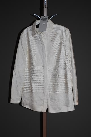 Appraisal: CHADO white silk long sleeve shirt Size Good condition