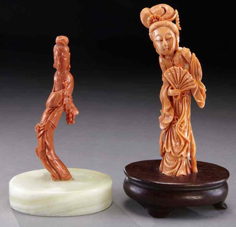 Appraisal: Chinese carved coral Guanyin International buyers should note that several